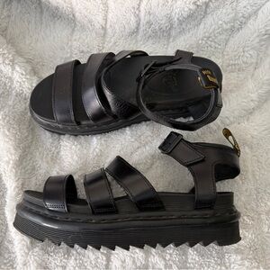 Black Leather Blaire Dr. Martens Sandals